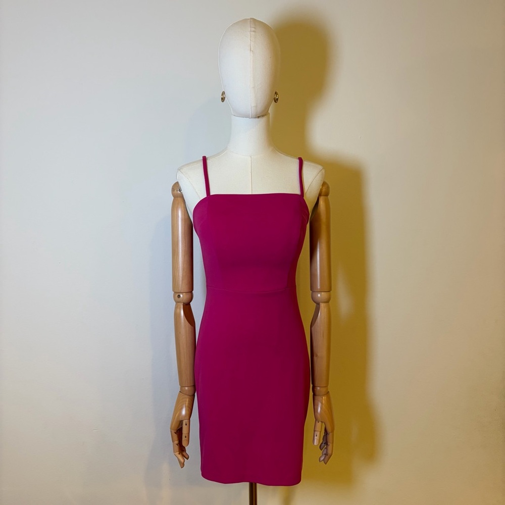 Crystal Sky Fuchsia Pink Bodycon Mini Dress - Size S